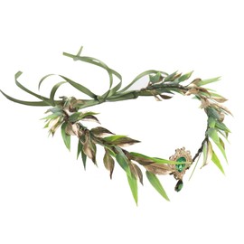 Hoshisea Fairy Leaf Forest Elf Headpiece, Flower Headband, Elf Headpiece for Women Girls Princess Wedding (Green)