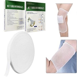 Eowppue 1 x Elastic Mesh Bandage Breathable Tube Cover Elastic Support Bandage for Fixing Wound Dressings