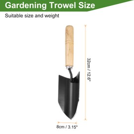 HARFINGTON Garden Hand Shovel 12.6 x 3.15 Small Metal Hand Trowel Gardening Tools for Transplanting Weeding Digging Planting