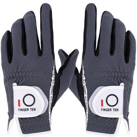 Golf Gloves Men's Suede Synthetic Leather Fiber Mesh Material Soft Breathable Quick Dry Abrasion Resistant Washable Velcro Multifunction All Weather Tear Resistant Golf Gloves DKX-024