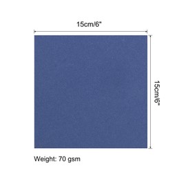 TOP-VIGOR 100 Sheets Origami Paper, 15cm x 15cm Coloured Paper Double Sided, Craft Paper, Handmade Coloured Drawing Paper for DIY Art, Paper Drawing Cutting, Colorful Origami Paper, Navy Blue