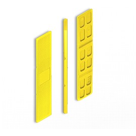 DOJA BARCELONA | 4 mm Spacer Plastic | Spacers Yellow | Pack of 100 | Plastic Wedges Plate | Wheel Chocks, Plastic Spacers, Glazing Blocks, Underlay Plastic Wedges