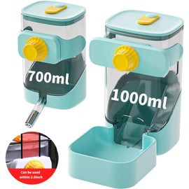 PODOO 24oz No Drip Bunny Water Feeder, Rabbit Water Dispenser, Hanging Automatic Pet Water Dispenser, Hanging Outside or Inside The Cage for Ferret Guinea Pig Rat Cat Puppy (Water)