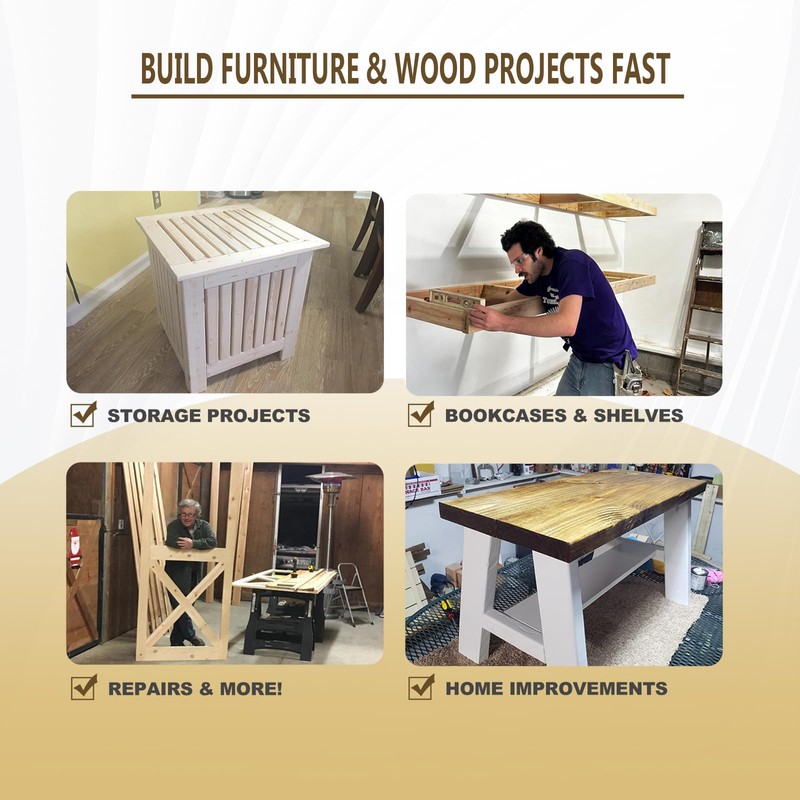 HOWOD Pocket Hole Jig Kit, Professional Metal Pocket Screw Jig