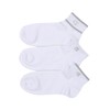 Champion CWSCZ301-010-S Plain Socks, 3 Pairs, No Pill, Embroidered Logo,