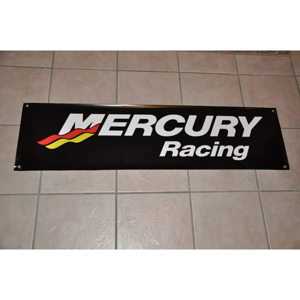 Mercury Racing BANNER BIG 88" * 24" Race Boat W/2