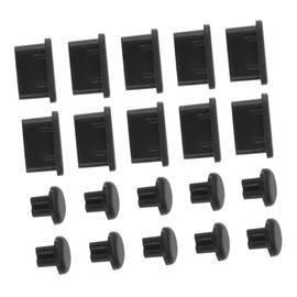COLLBATH 10pairs Type-c and Dust Plugs Black Headphone Jack Covers for Phones and Laptops Easy to Install Protects Against Dirt Lint and Moisture