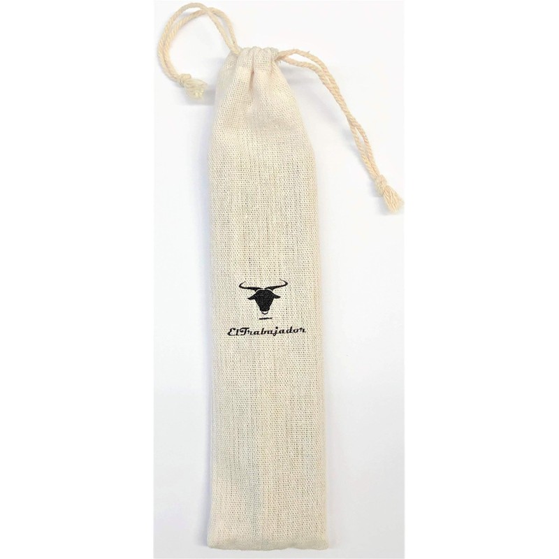 ElTrabajador Pack of 6 Bamboo drinking straws with plaster.