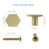 Lemiyoo 10 Sets Solid Brass Door Knobs, Hexagon Drawer Handles,