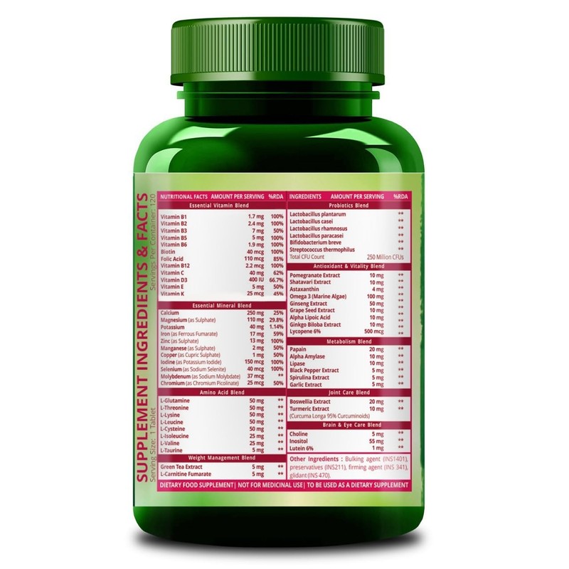  Generic Multivitamin with Probiotics Supplement for Women with 60+