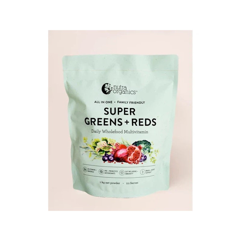 Nutra Naturals Super Greens and Reds, Watermelon Strawberry / 300g