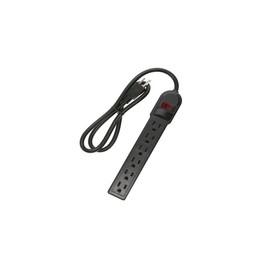 CablesAndKits Surge Protector Power Strip With (6) 15A Outlets and 3ft Cord, Black