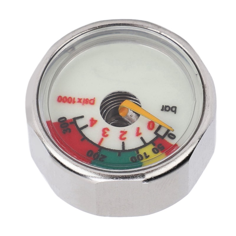 Pony Bottle Pressure Gauge Air Diving Cylinder Oxygen Tank Stainless