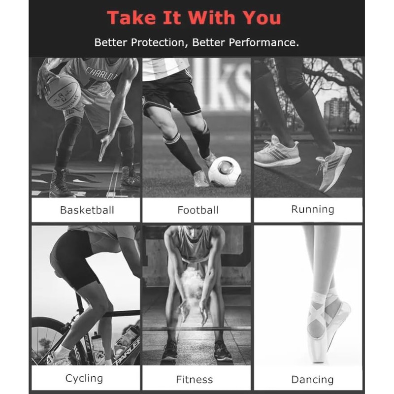 Adjustable Ankle Support Brace | Neoprene Compression Wrap for Sprains,