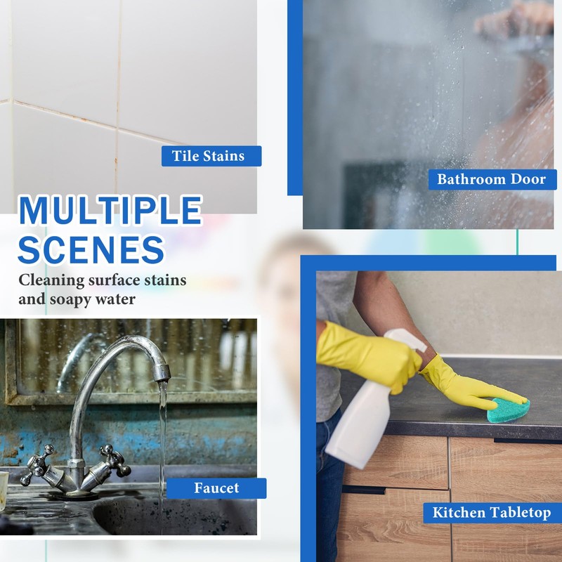 Baderke 4 Pcs Tub Tile Scrubber Cleaning Brush Pads (Without