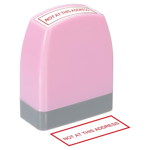 PATIKIL No at This Address Notice Stamp Self Inking, Red