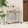RELAX4LIFE 12-Drawer Rolling Storage Cart - Mobile Utility Cart on