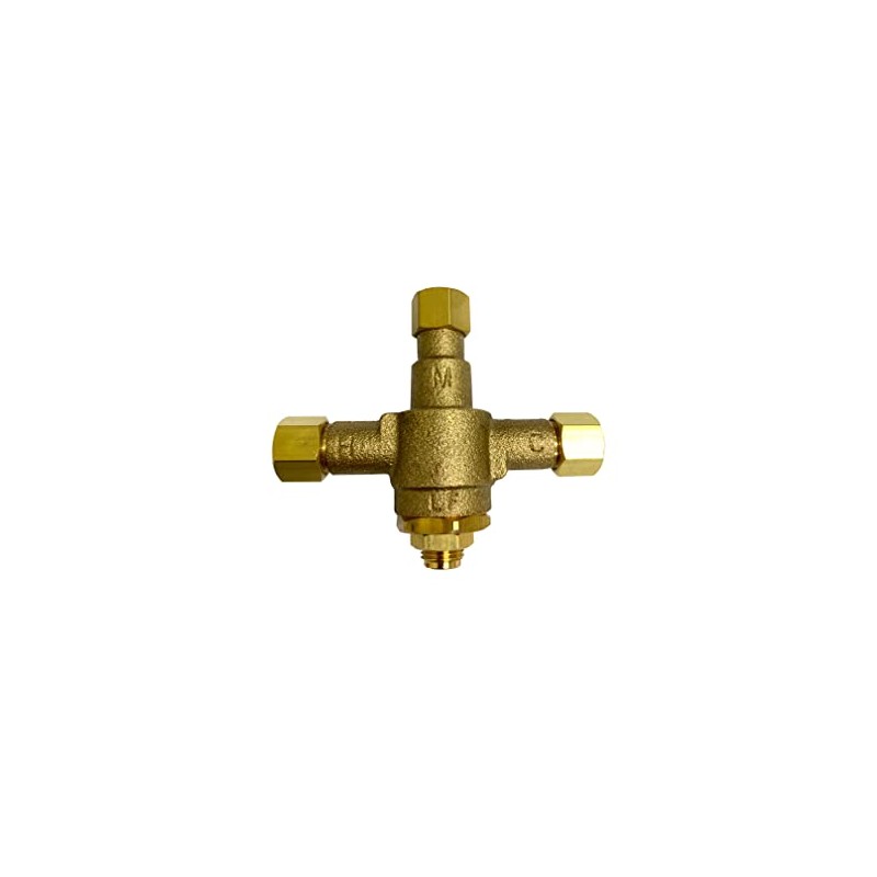H.C. BT-T39LF-38 Under Counter Thermostatic Mixing Valve, 3/8 inches, Brass
