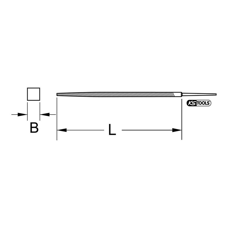 KS Tools 161.0304 Square File Blade DIN 7261 Form D
