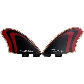 Firewire Machado Twin Keel Fin Set - Double Tab (Fits FCS II Fin Box) | Black/Red