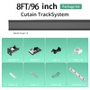 YLNANMI Flexible Bendable Aluminum Curtain Track Ceiling or Wall Mount