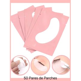 50 Pares Parches Empaque Hidrogel Para Ojos Pestañas, Almohadillas de pestañas de extensión de pestañas, almohadillas de gel sin pelusa para extensiones de pestañas de belleza