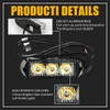 FXC (2PCS 3-LED Strobe Lights Amber Waterproof Emergency Beacon Flash