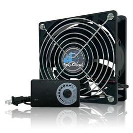 Ventilador de computadora con enchufe AC, ventilador axial silencioso de 120 mm de velocidad variable con controlador 120V 110V 220V pequeño de 12V para gabinete de servidor PC