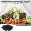 Yeanifeana Plastic Hooks for Gazebo Curtains, Mosquito Netting Black Plastic