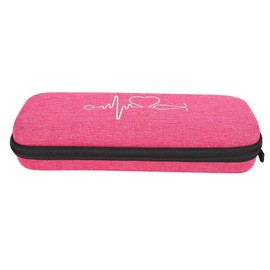 YUYTE Funda para Estetoscopio, Estuche para Estetoscopio, Bolsa de Almacenamiento de Estetoscopio de Choque Simple, Caja Organizadora de Estetoscopio Portátil EVA (Rosa)