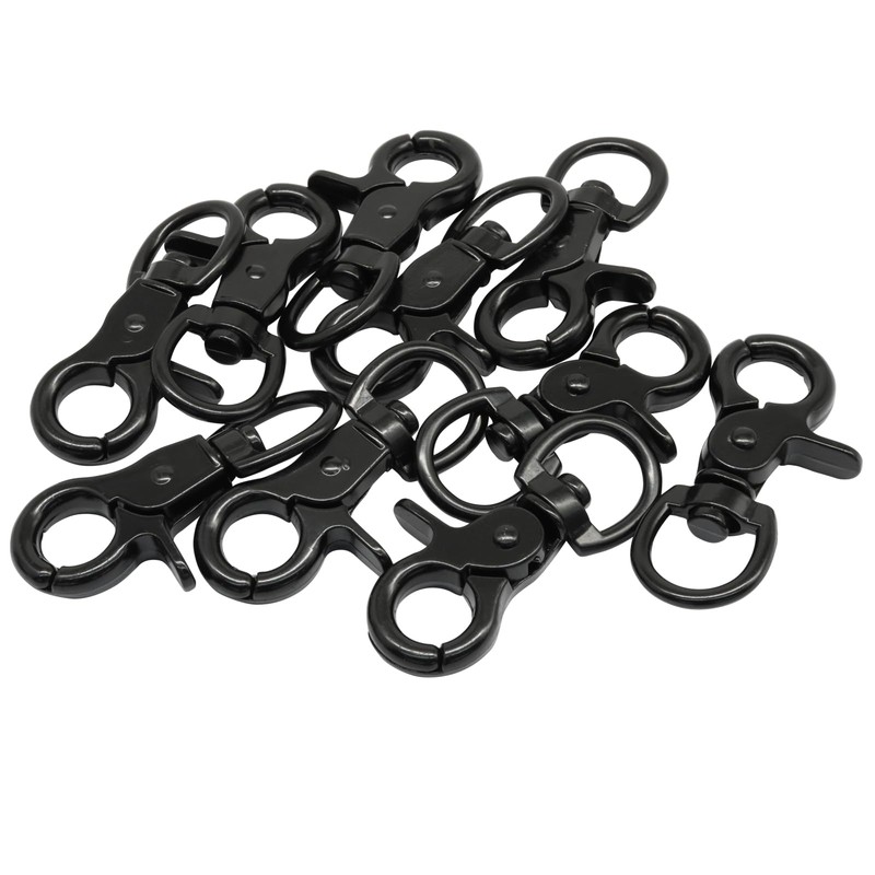 Marvexi 10Pcs Black Swivel Trigger Snap Hook, Stainless Steel