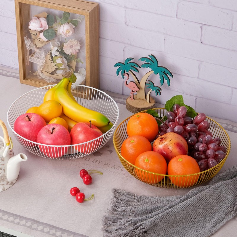 IBWell Wire Fruit Basket Fruit Bowl Kitchen Fruit Basket Stand