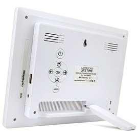 American Lifetime, Upgraded Version, Day Clock Extra Large Impaired Vision Digital Clock with Battery Backup and 5 Alarm Options, Premium Mahogany Color, 8 inch