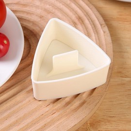 Beige Onigiri Mould,Large Rice Mold Musubi Maker Kit, Non Stick Rice Mould for Kid Lunch,Kitchen, Portable Rice Ball Maker for Picnic, Home