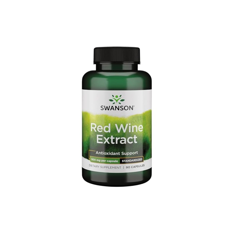 Swanson Red Wine Extract 500 Milligrams 90 Capsules