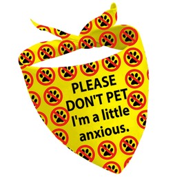 1 Piece Please Don’t Pet I’m Shy/I’m A Little Anxious Dog Bandana Nervous Rescue Dog Bandana Nervous Dog Scarf (Little Anxious CA)