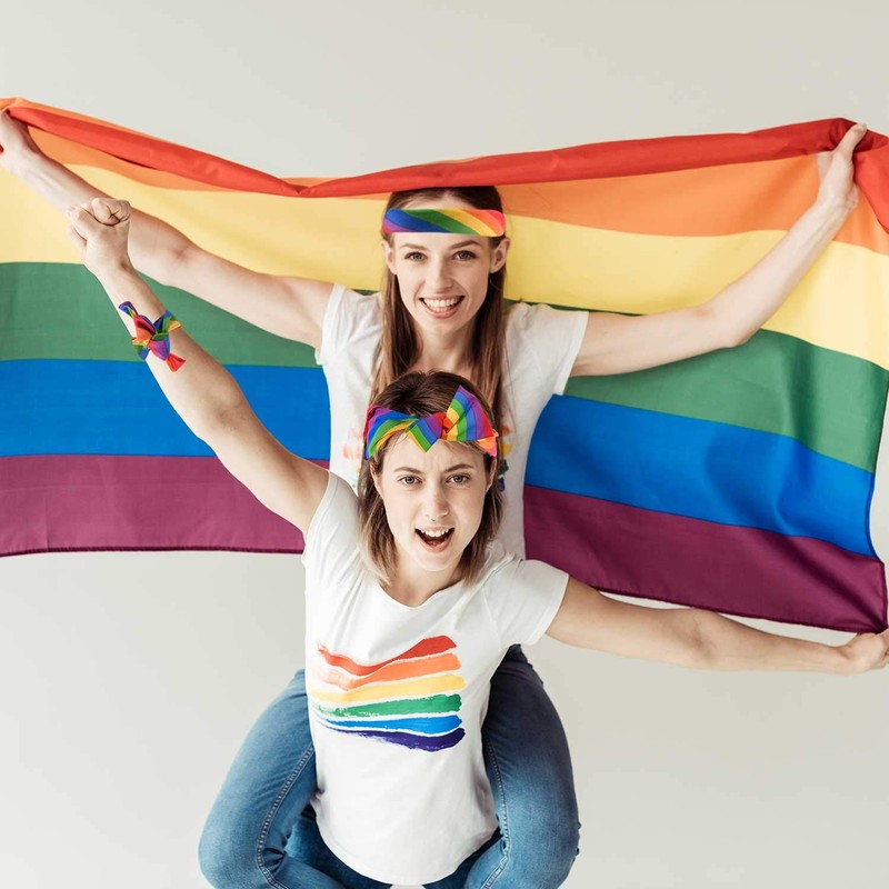 TRIXES Rainbow Bandana - Rainbow Gifts - LGBTQIA2s+ Cotton Bandana