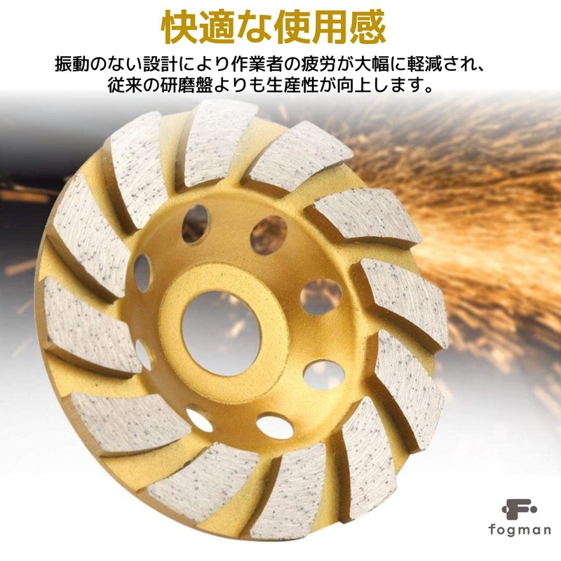 fogman Diamond Cup Wheel Cup Sander Grinding Mortar Concrete 100mm
