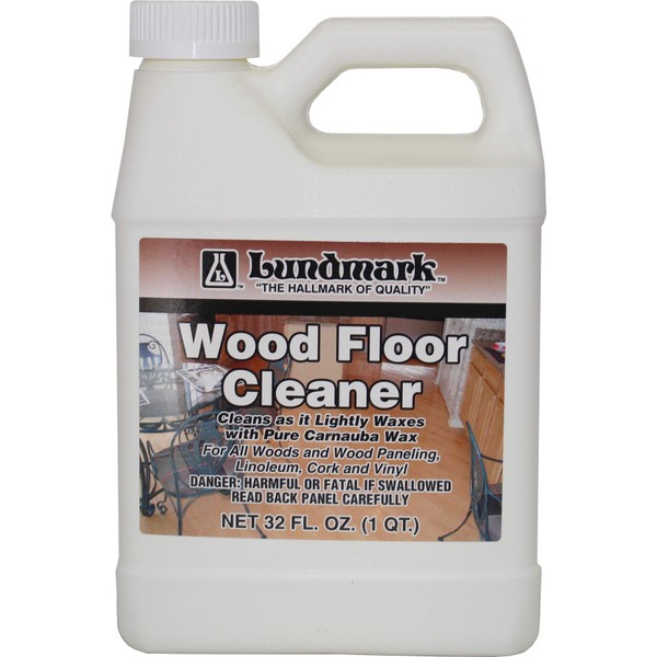 Lundmark Wood Floor Cleaner, for Paste Wax Finish Floors with Carnauba Wax, 32-Ounce, 3207F32-6