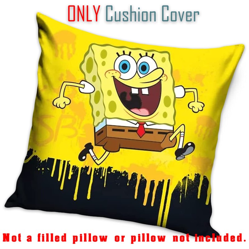 SpongeBob SquarePants Yellow Polyester Cushion Cover 40x40cm