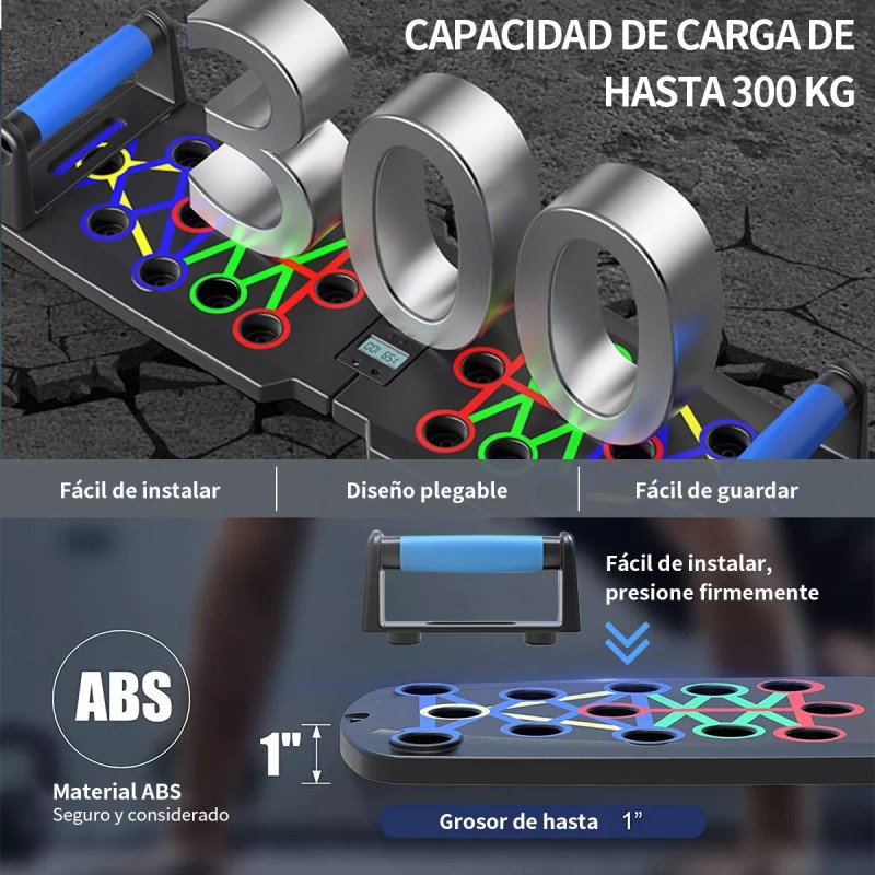 Longliv Tabla Soporte P/ Lagartijas Pecho Hombro Espalda Tríceps Env