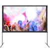 Happybuy Projector Screen with Stand, 100 Inch 16:9 4K HD