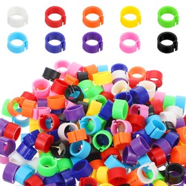 ElevateTech 200PCS 8mm Coturnix Quail Leg Bands Chicken Identification Band Bands Chicken Leg Band Rings Clip-On Round Tags Poultry IdentificationBand