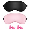 Pack of 2 Silk Sleep Mask, Soft Silk Sleeping Mask,