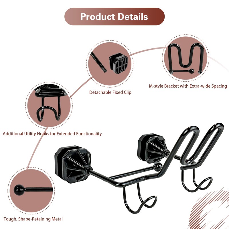Buhobha 2-Pack Truck Hard Hat Holder, Multi-Functional Accessory with Three