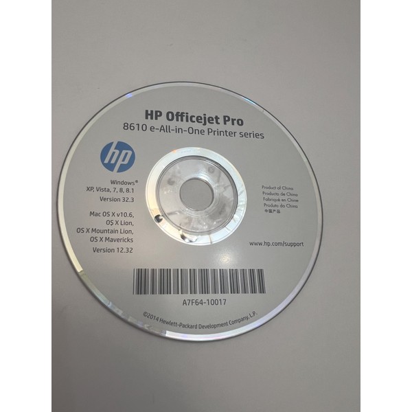 Hp Officejet Pro 8610 e-All-in-One Printer series Driver CD only