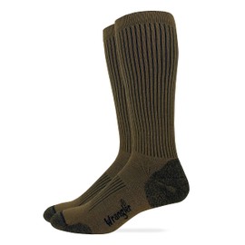 Wrangler Mens Ultra Dri Compression Seamless Toe Tall Boot Socks 1 Pair Pack (as1, alpha, l, regular, regular, Coyote Brown)