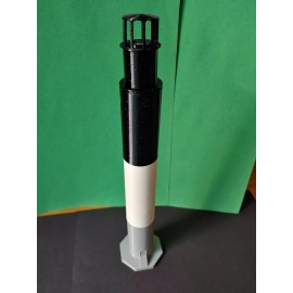 Handmade N scale Oak Island Lighthouse with lighting LED Outer Banks NC blinking LED