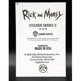 A&A Global Industries Rick and Morty Vending Sticker Decal Series 5 #14 of 15