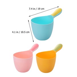 3pcs baby water scoop shampoo ladle bathing water ladles bath dipper water scoop ladle shampoo rinse cup hair bath rinse cup bath spoon take a bath shampoo spoon plastic child